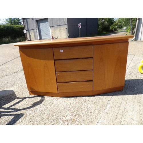 124 - A danish style teak sideboard 163x34x84