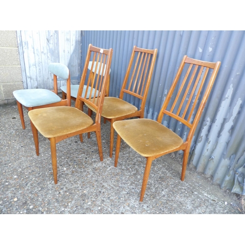 130 - Five assorted retro chairs