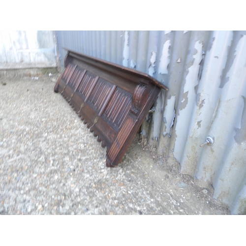 144 - Period oak coat rack 140x40