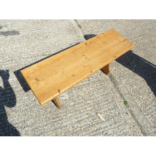 146 - A pine bench seat 114cm long