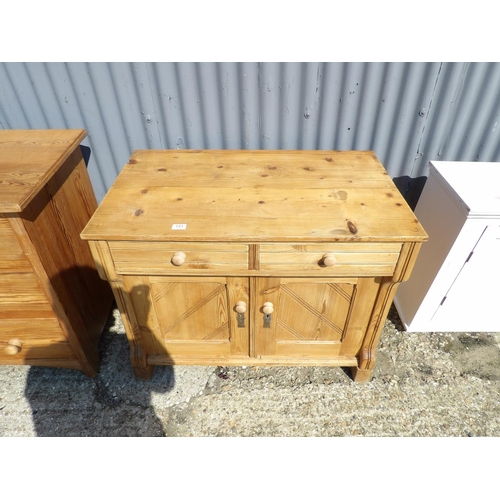 151 - A french pine two drawer sideboard