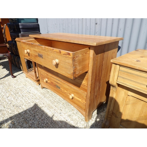 152 - A french pine chest of three drawers