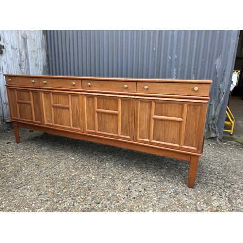 165 - A Nathan style mid century teak sideboard 203x47 x80