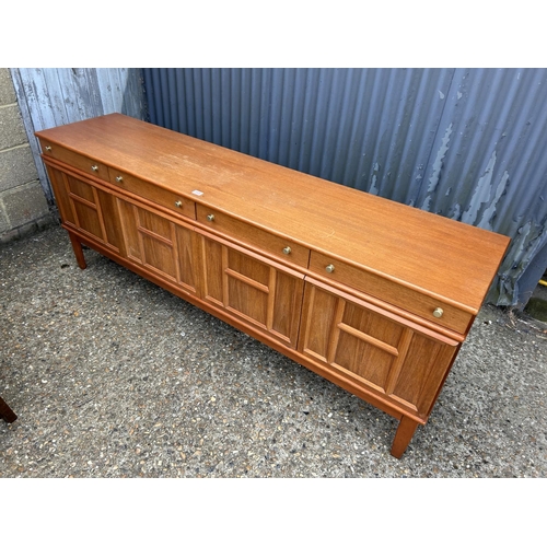 165 - A Nathan style mid century teak sideboard 203x47 x80