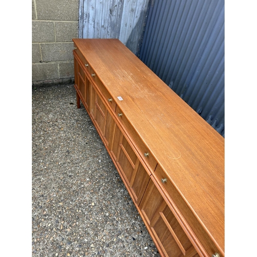 165 - A Nathan style mid century teak sideboard 203x47 x80