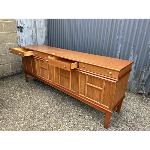 165 - A Nathan style mid century teak sideboard 203x47 x80