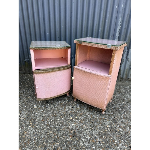 191 - Two loom style pink bedsides