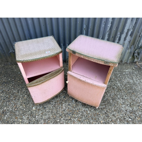 191 - Two loom style pink bedsides