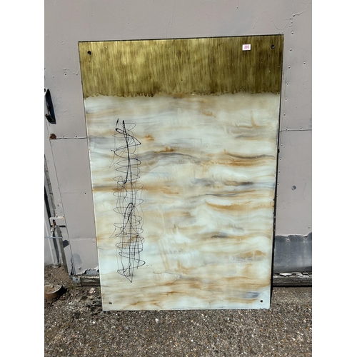 205 - A large art glass wall hanging panel 52x152