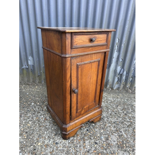 234 - Edwardian oak pot cupboard bedside