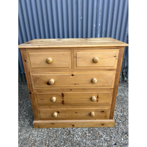 246 - A solid pine chest of five drawers 90x45x90