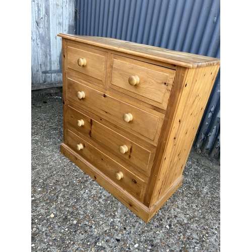 246 - A solid pine chest of five drawers 90x45x90