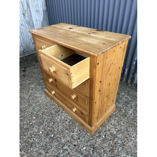 246 - A solid pine chest of five drawers 90x45x90