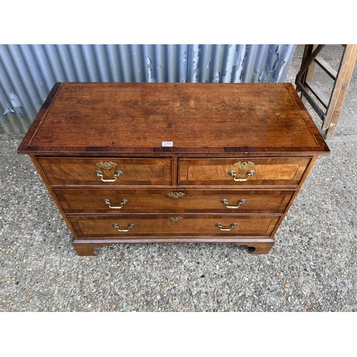 254 - A Georgian oak chest of four drawers 110x50x80