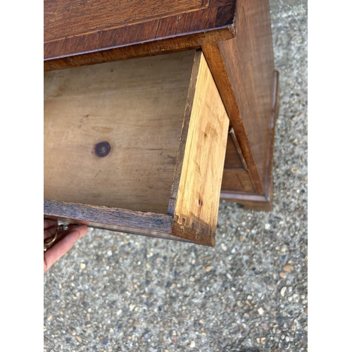 254 - A Georgian oak chest of four drawers 110x50x80