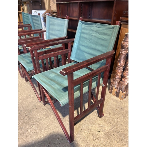 267 - Four folding directors style chairs