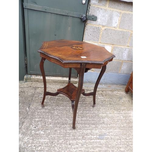 37 - An inlaid rosewood occasional table