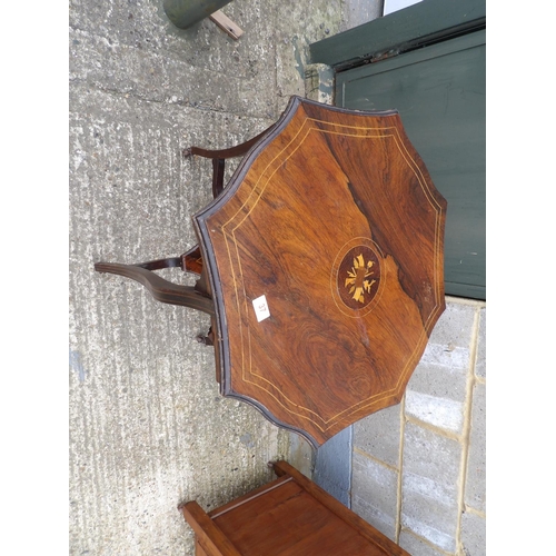 37 - An inlaid rosewood occasional table