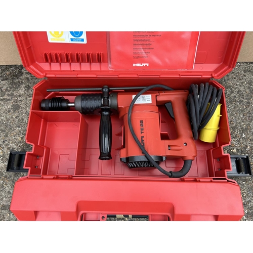 508 - A cased hilti TE22 110v hammer drill