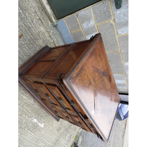 65 - A early European mahogany chest of five drawers  104x60x95