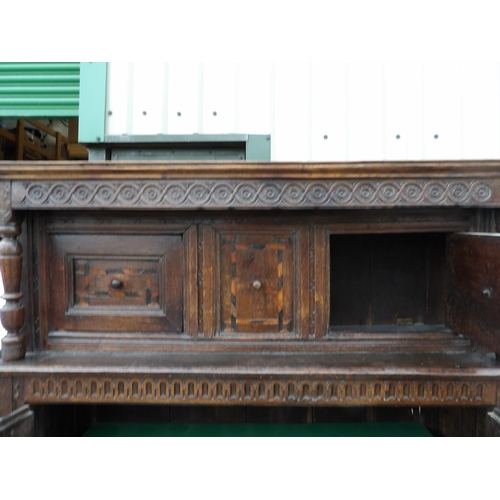 66 - A 18th century oak court cuoboard 156x47x180