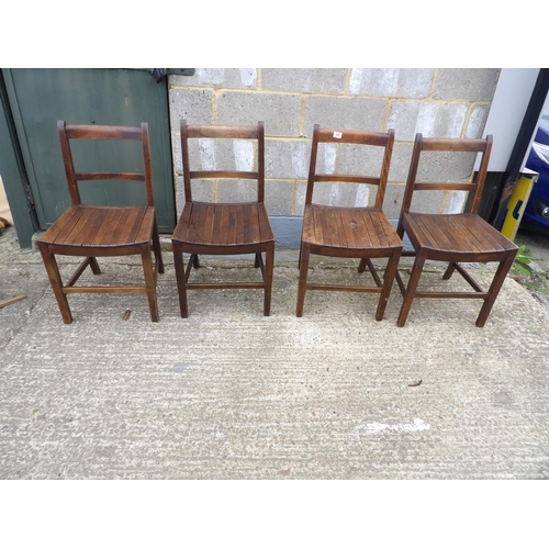 69 - A set of four mahogany chairs