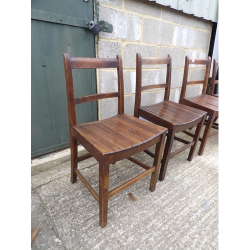 69 - A set of four mahogany chairs