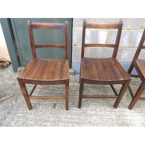 69 - A set of four mahogany chairs