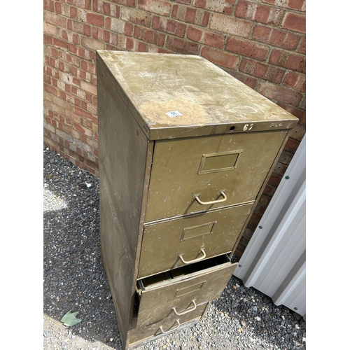 100X - A vintage four drawer filing cabinet