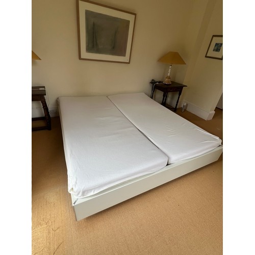 77 - A scandinavian designer double bed and mattress by