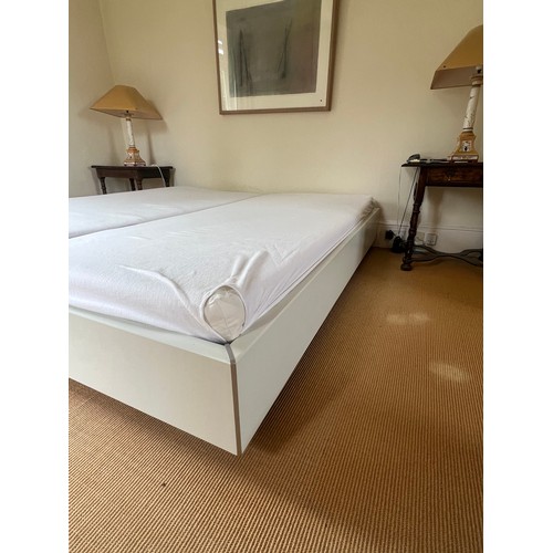 77 - A scandinavian designer double bed and mattress by