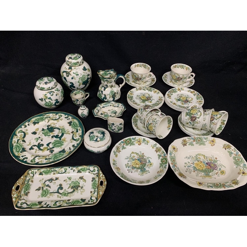 633 - 26 pieces of Masons Strathmore china and 10 pieces of Masons Chartreuse china