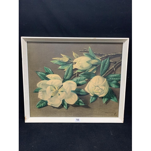 768 - Original Framed Tretchikoff Print of Flowers 64 x 54 cms