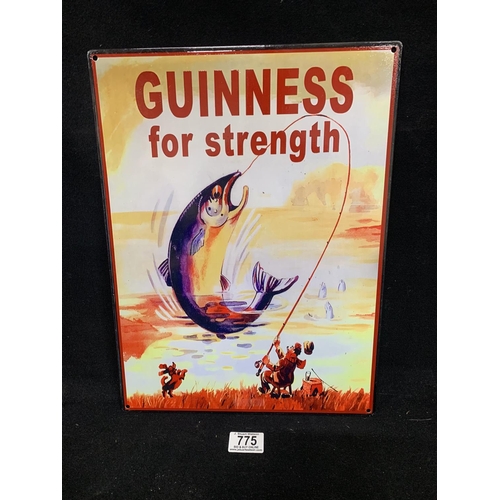 775 - Metal Guinness Advert Sign 30 x 40 cms