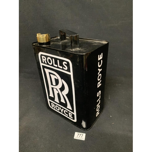 777 - A Black Rolls Royce Petrol Can, height 33 cms