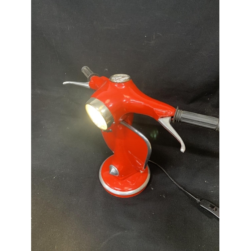 778 - Red Vespa Table Lamp, Working, height 33 cms