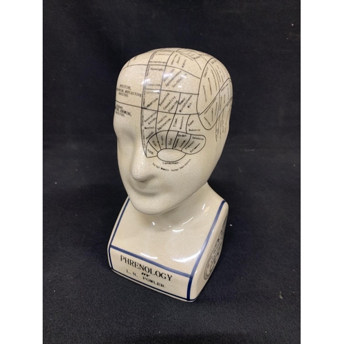 784 - Pottery Phrenology Head  height 24 cms