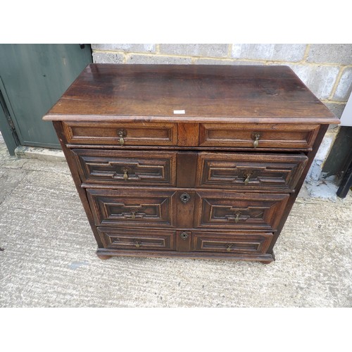 55 - A period oak chest of four drawers 103x55x100