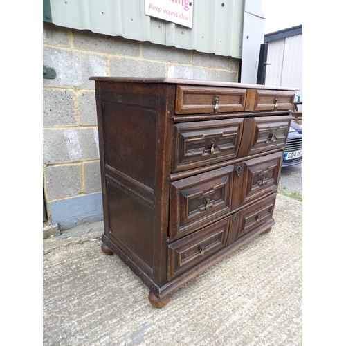 55 - A period oak chest of four drawers 103x55x100