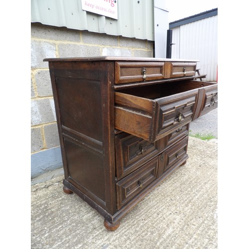 55 - A period oak chest of four drawers 103x55x100