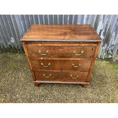 113 - A mahogany three drawer bachelors chest 76 x43 x76