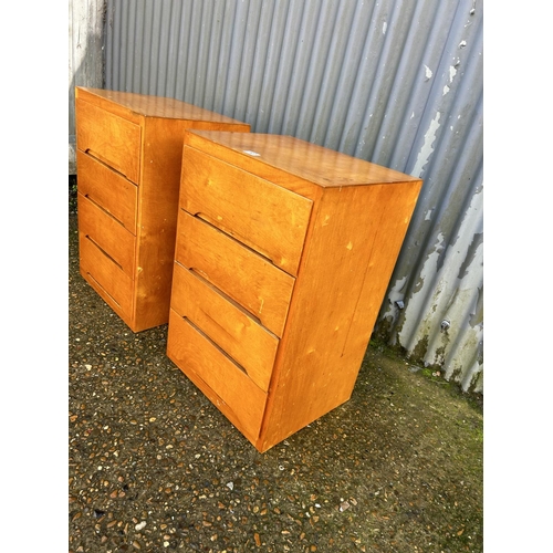 127 - A pair of retro ply chests 50x40x75