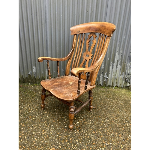 143 - A north country Windsor carver chair