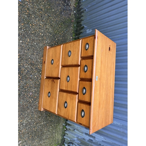 147 - A pine multi drawer chest 88x40x90