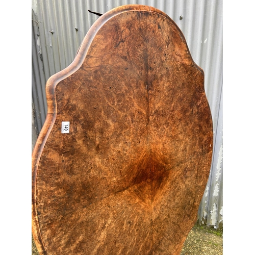 149 - A Victorian walnut tilt top centre table 150x105x85