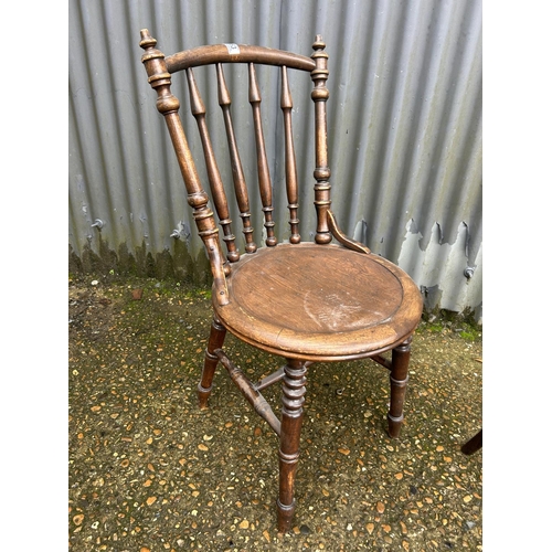 153 - A French bentwood chair and a stool