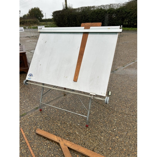 17 - Artist /Architect drawing board, folding  with T squares and rule