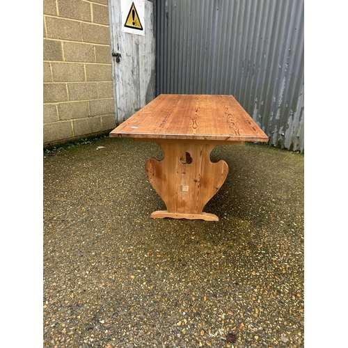 171 - A farmhouse pine refectory dining table 180x80x73