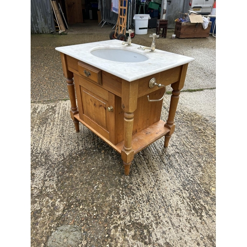 182 - A pine sink unit 80x57x77