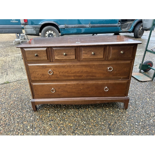 184 - A stag chest of six drawers